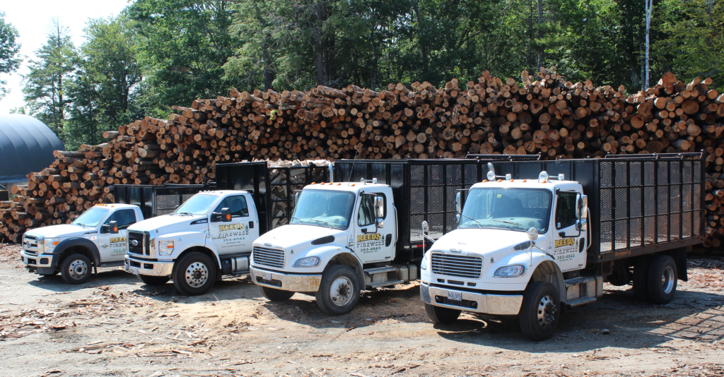 Reeds Firewood trucks deliver firewood in Maine